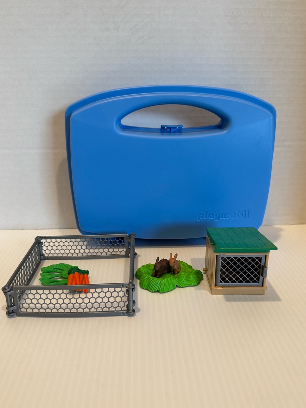 Playmobil Blue Carry Case with Bunny Playset
